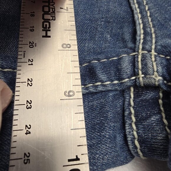 Vigoss Jeans Womens 6 L32 Blue Boot Cut Heritage Fit Embellished Pockets Stretch - Picture 13 of 14